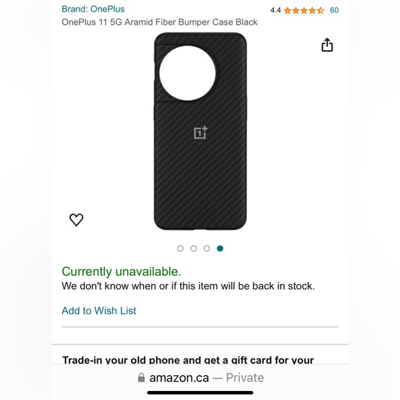 OnePlus 11 5G Aramid Fiber Bumper Case (Black) Phone Case New - Picture 10 of 13